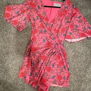 Gorgeous pink floral finders keepers mini dress
